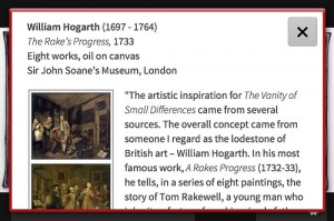 App, detail, showing more extensive background information on Hogarth