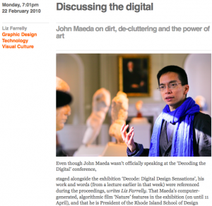 John Maeda talks at V&A