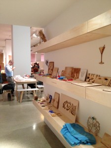 Newly made “stuff” produced by gallery volunteers working the Future Factory