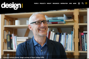 Anthony Dunne on Design Week website