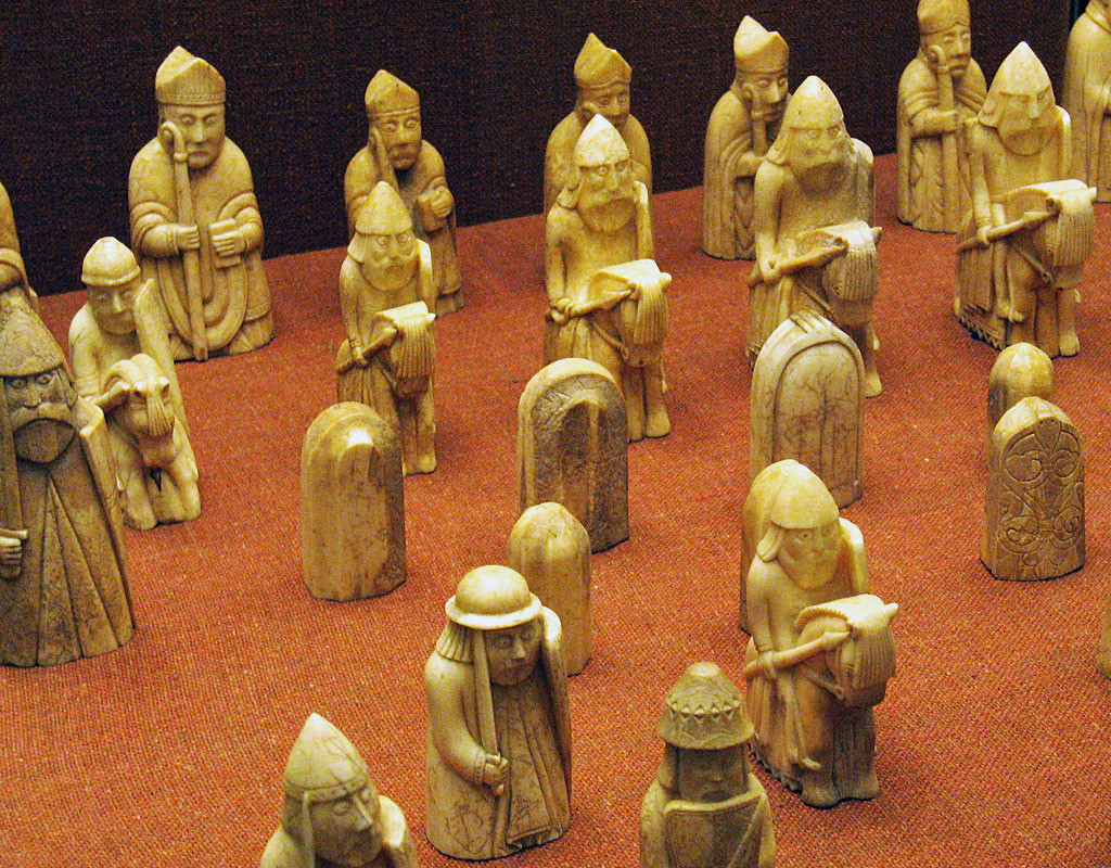 Teamwork and Strategy in the Museum... Lewis Chessmen, Scotland, 12th-Century, British Museum. Photograph by Andrew Dunn. Sourced from WikiCommons/Creative Commons.