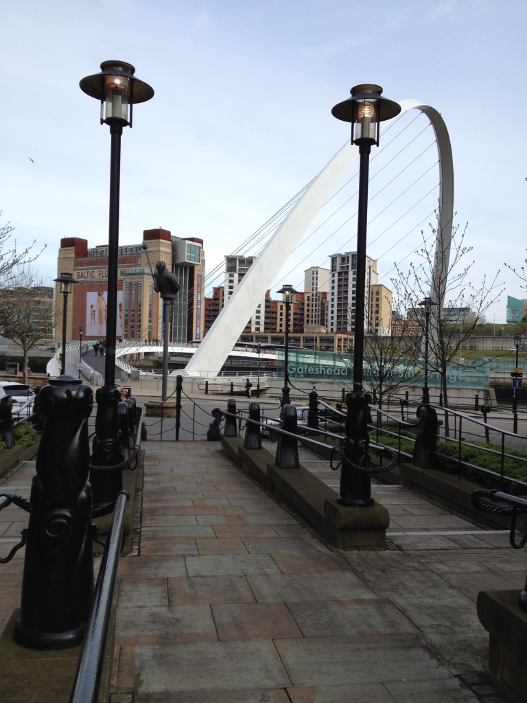 Looking towards Gateshead’s Baltic from Newcastle’s quayside.